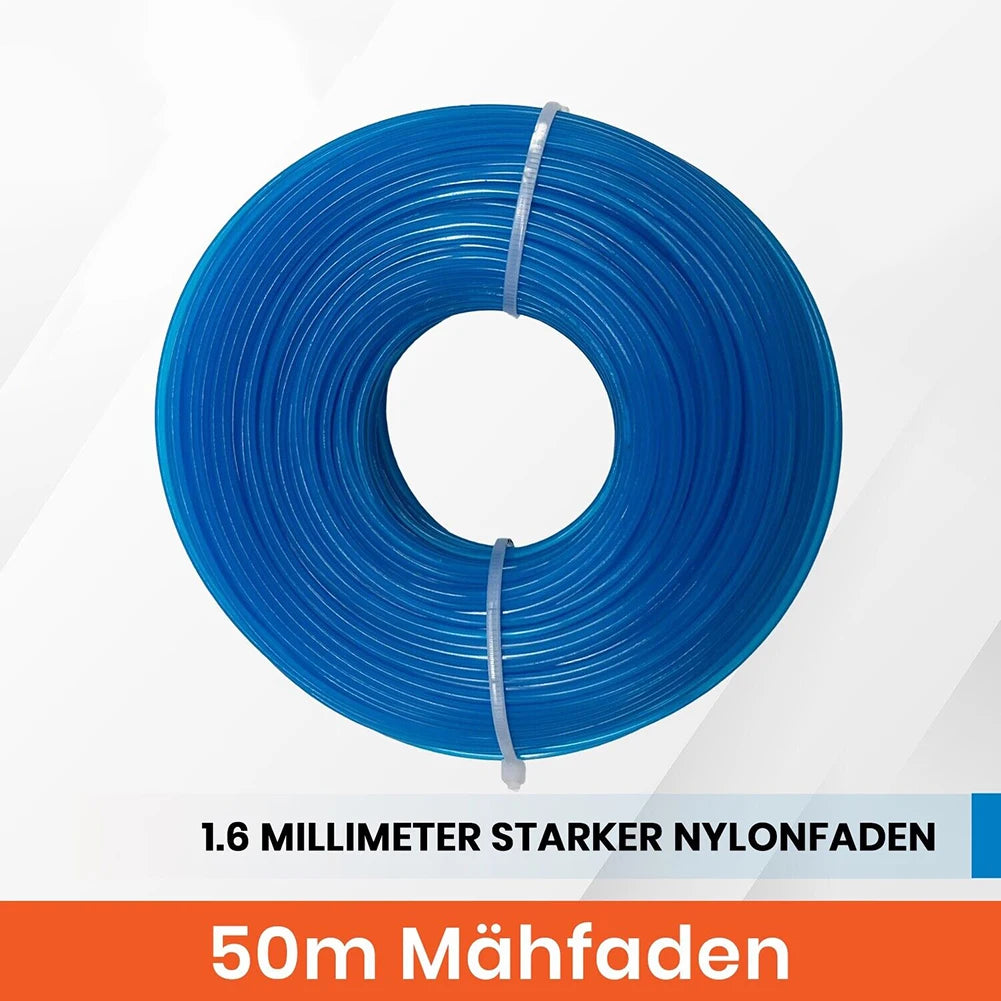 1 6mmx100m Trimmer- Line Brushcutter Trimmer Nylon Rope Cord Garden
