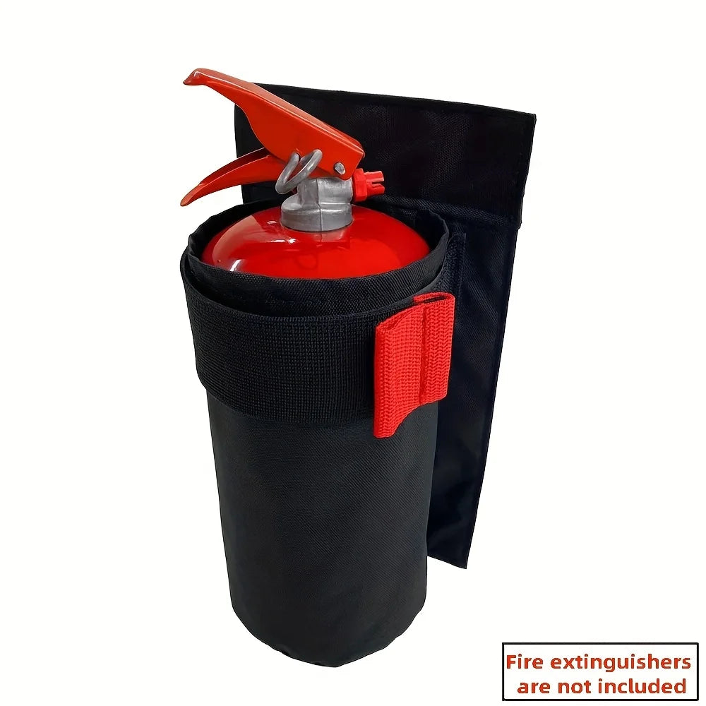 1-Piece Car Fire Extinguisher Holder Bag, Vehicle Fire Extinguisher Storage Bag, Trunk Fixing Magic Velcro Storage Bag, Car Fire Extinguisher Fixing Tool Peaceful Pleasures Health and Wellness