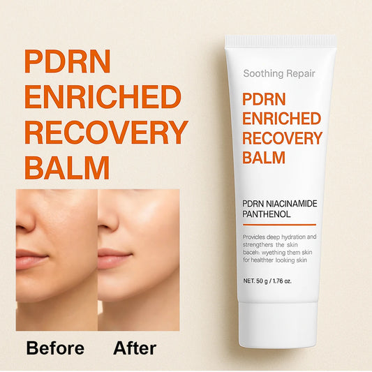 Soothing Repair PDRN Enriched Recovery Balm with Niacinamide & Panthenol, Deep Hydration & Skin Barrier Repair, 50g Face Balm fo Peaceful Pleasures Health and Wellness