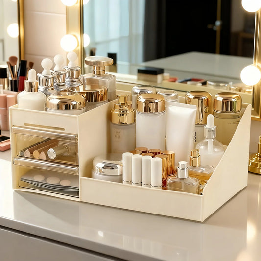 Makeup Organizer with Drawers | Vanity Cosmetic Storage Makeup Storage Organizer Peaceful Pleasures Health and Wellness