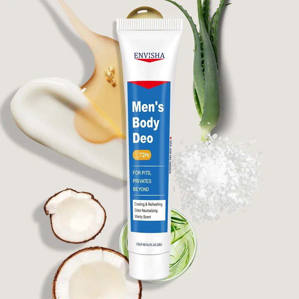 ENVISHA Men's 72-Hour Deodorant Body Lotion – Intimate Care Peaceful Pleasures Health and Wellness