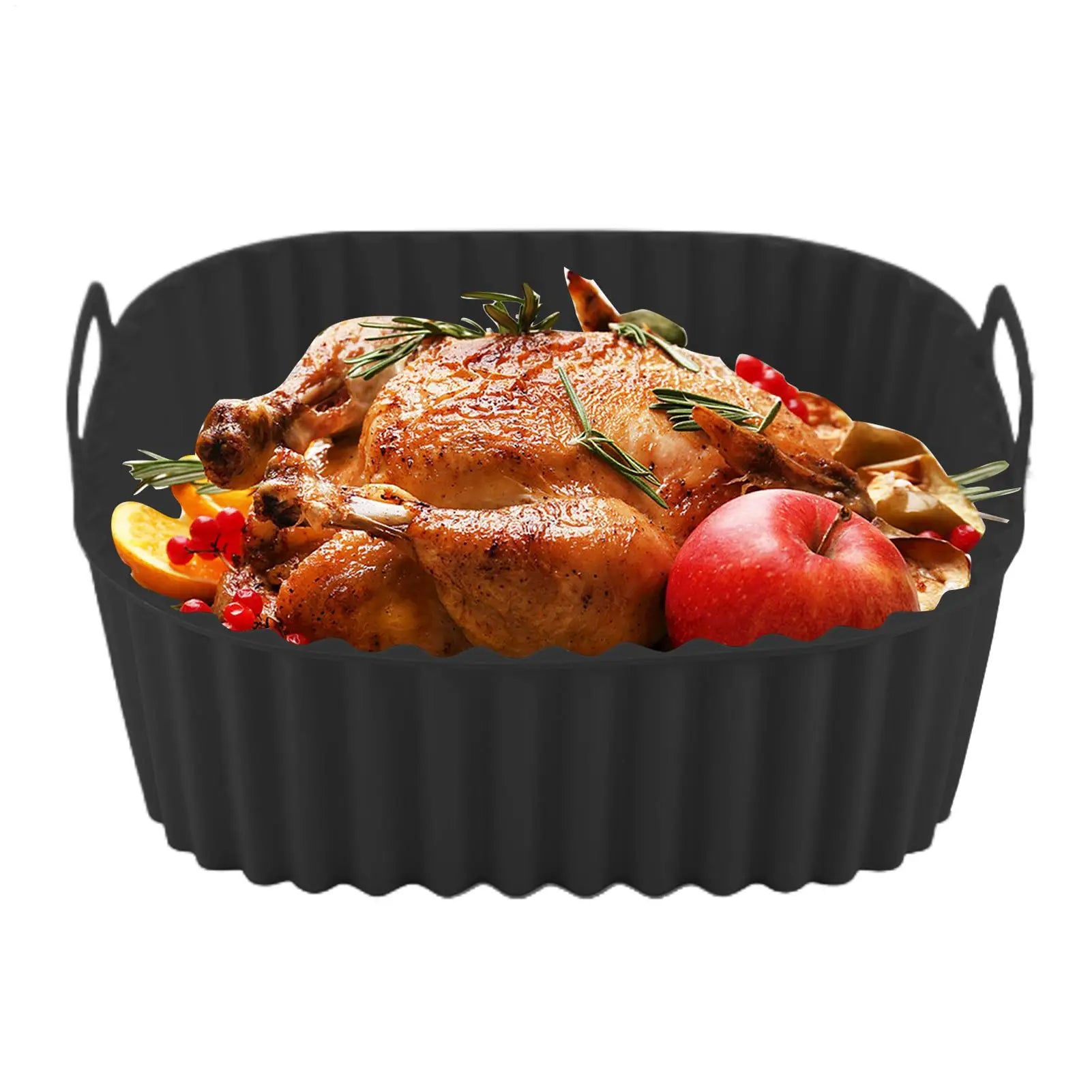 Silicone Air Fryer Liner – Non-Stick Square Reusable Baking Pan Silicone Baking Liner Peaceful Pleasures Health and Wellness