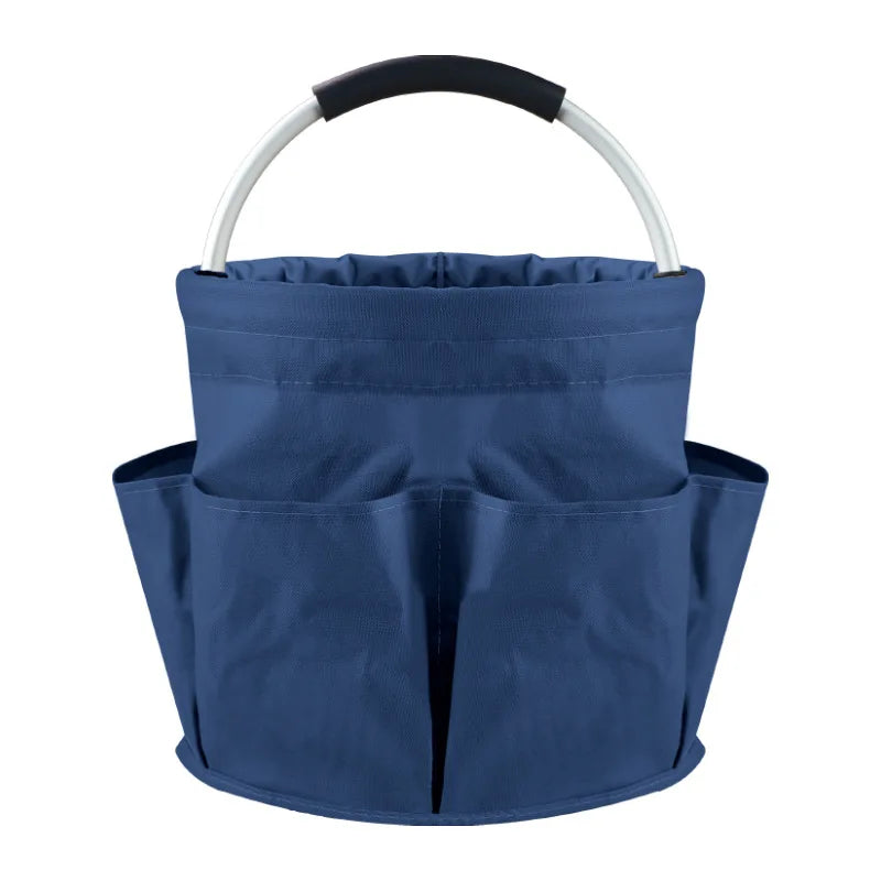 Hot 17L Large Storage Organiser Bag Folding Basket Picnic Tote Outdoor Cleaning Caddy with Handle Tool Bag Cleaning Supplies Peaceful Pleasures Health and Wellness Navy