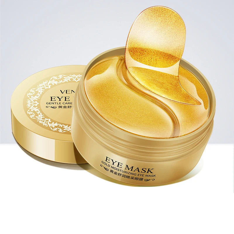 BIOAOUA 24K Gold Collagen Eye Masks 120pc – Dark Circles & Anti-Aging