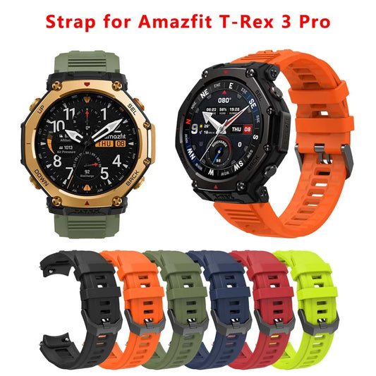 Official Silicone Strap for Amazfit T-REX 3 Pro Smart Watch Strap Watchband Sport Wristband Bracelet for T-Rex3 Pro Accessory Peaceful Pleasures Health and Wellness