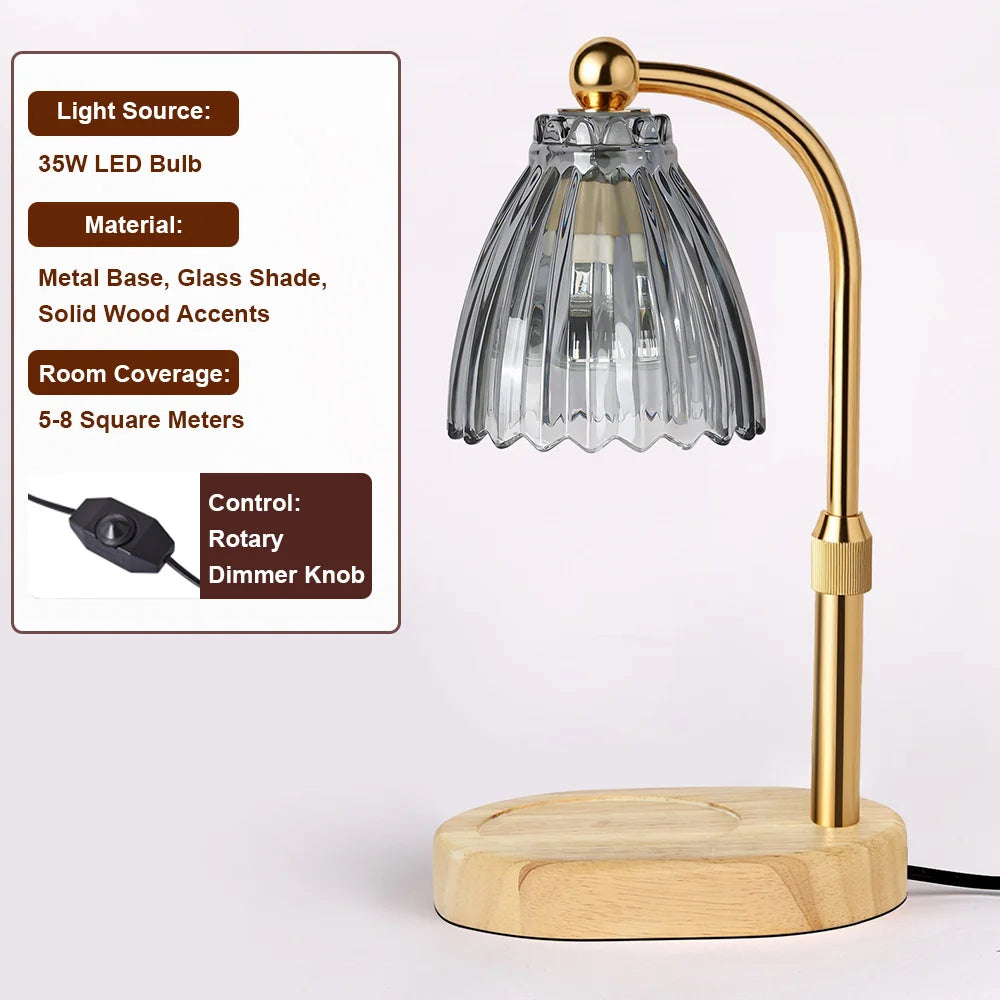 Dimmable Candle Warmer Lamp | Flameless Wax Melt Aroma Light