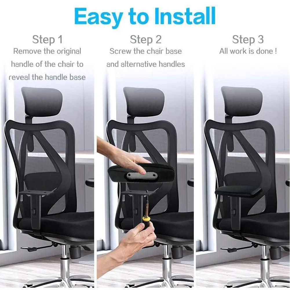 Office Chair Armrest Pad Elbow Game Chair Parts Arm Replacement Armrest Furniture Handle Accessories Pad Chair Computer Peaceful Pleasures Health and Wellness