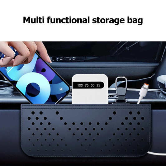 PU Leather Car Seat Side Organizer – Phone & Storage Pocket Car Interior Organizer Oasis Select