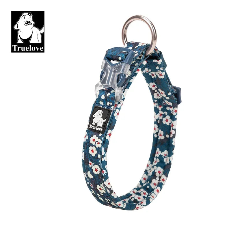 Truelove Floral Pet Collar Best Padded Comfort Cushion Camouflage Small Medium and Large Dogs and Pets Running Outdoors TLC5273 Peaceful Pleasures Health and Wellness Saxony Blue XS China Mainland