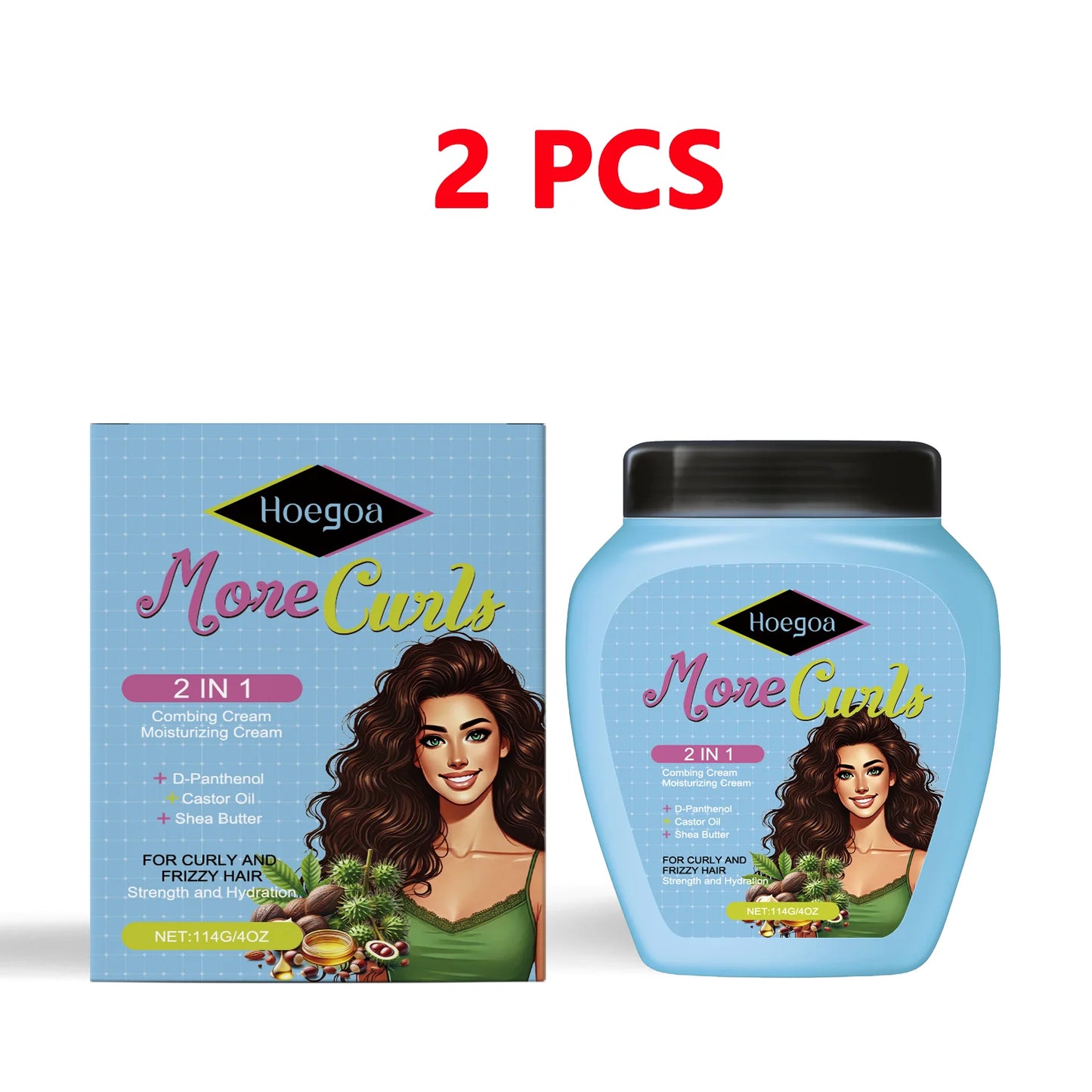 HOEGOA Leave-In Conditioner Cream – Anti-Frizz & Detangling