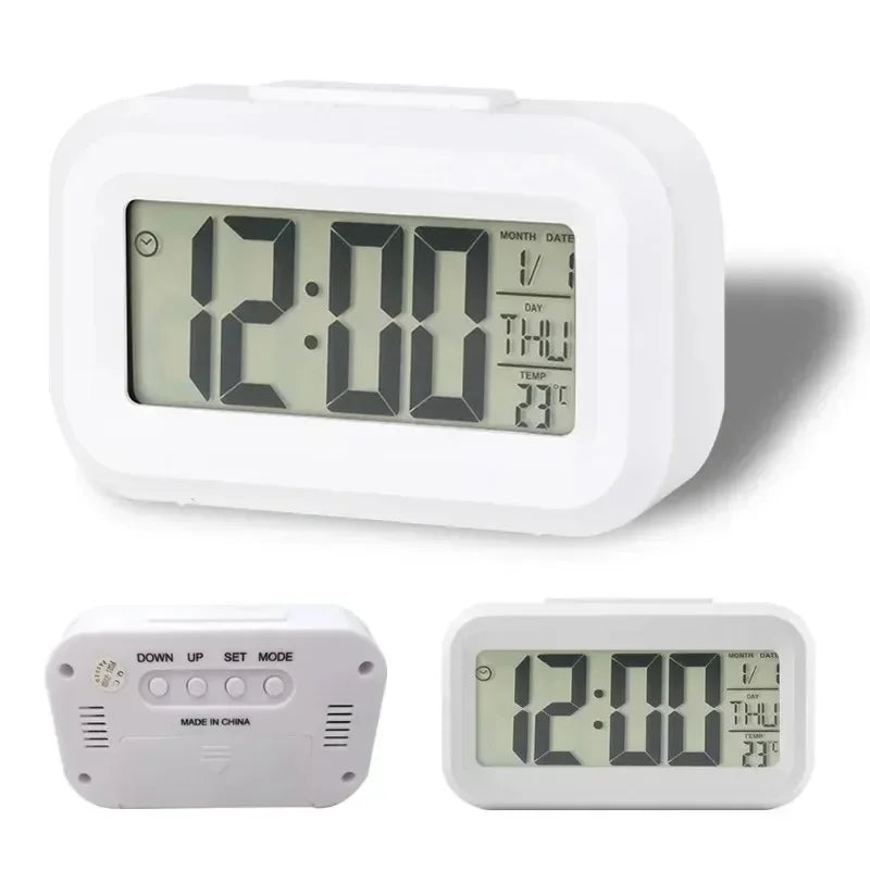 Led Digital Alarm Clock Backlight Data Times Calendar Desktop Multi-function Electronic Bedroom Decoration Desk Decorations Wall Peaceful Pleasures Health and Wellness