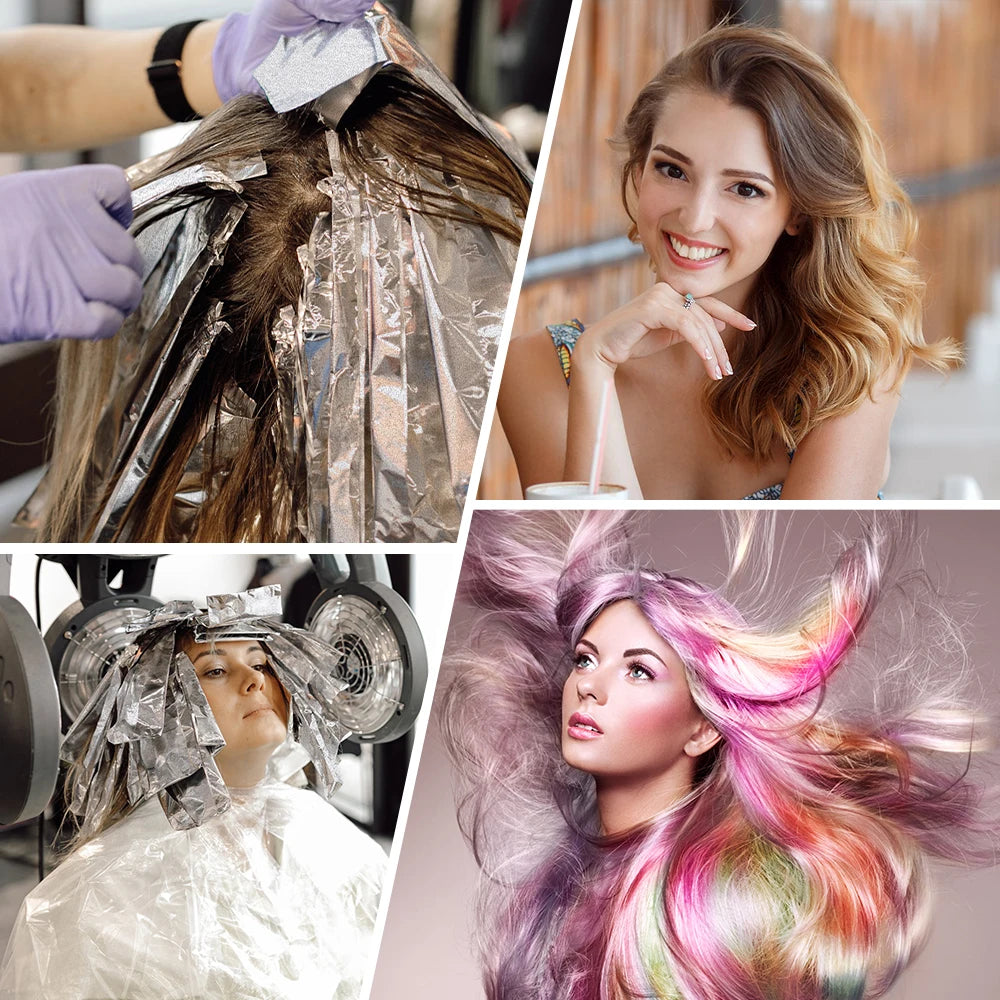 Boxed 300 Pieces Aluminum Foil Sheets, Professional Hairdressing Foil for Hair Coloring Nail Polish Removal Salon Home Tool Peaceful Pleasures Health and Wellness