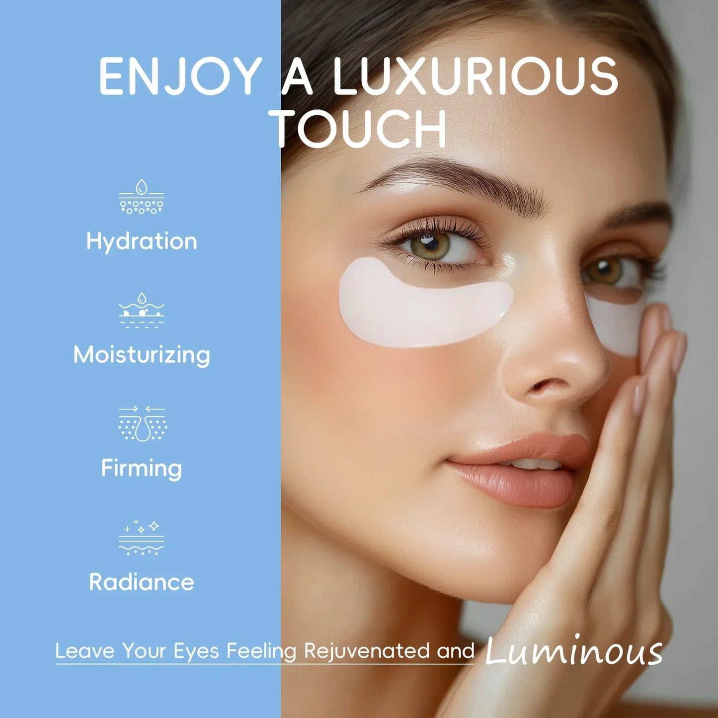 5/10 PCS LAIKOU Eye Mask Anti Dark Circles Removal Eyes Bags Moisturizing Firming Eye Patches Eyes Skin Care Products Peaceful Pleasures Health and Wellness