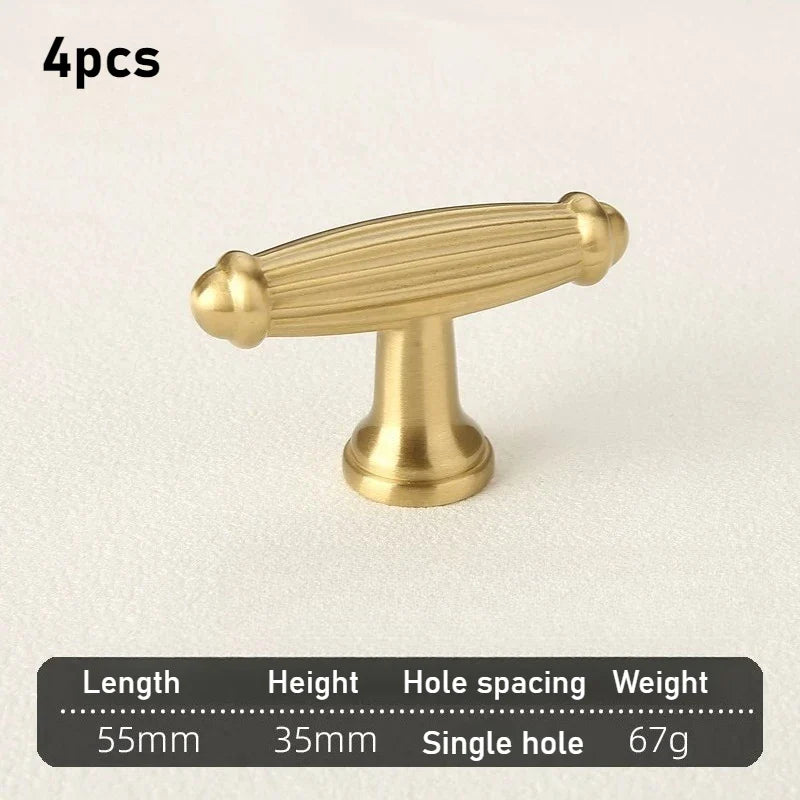 Brass French Cabinet Handle | Gold European Luxury Drawer Pull