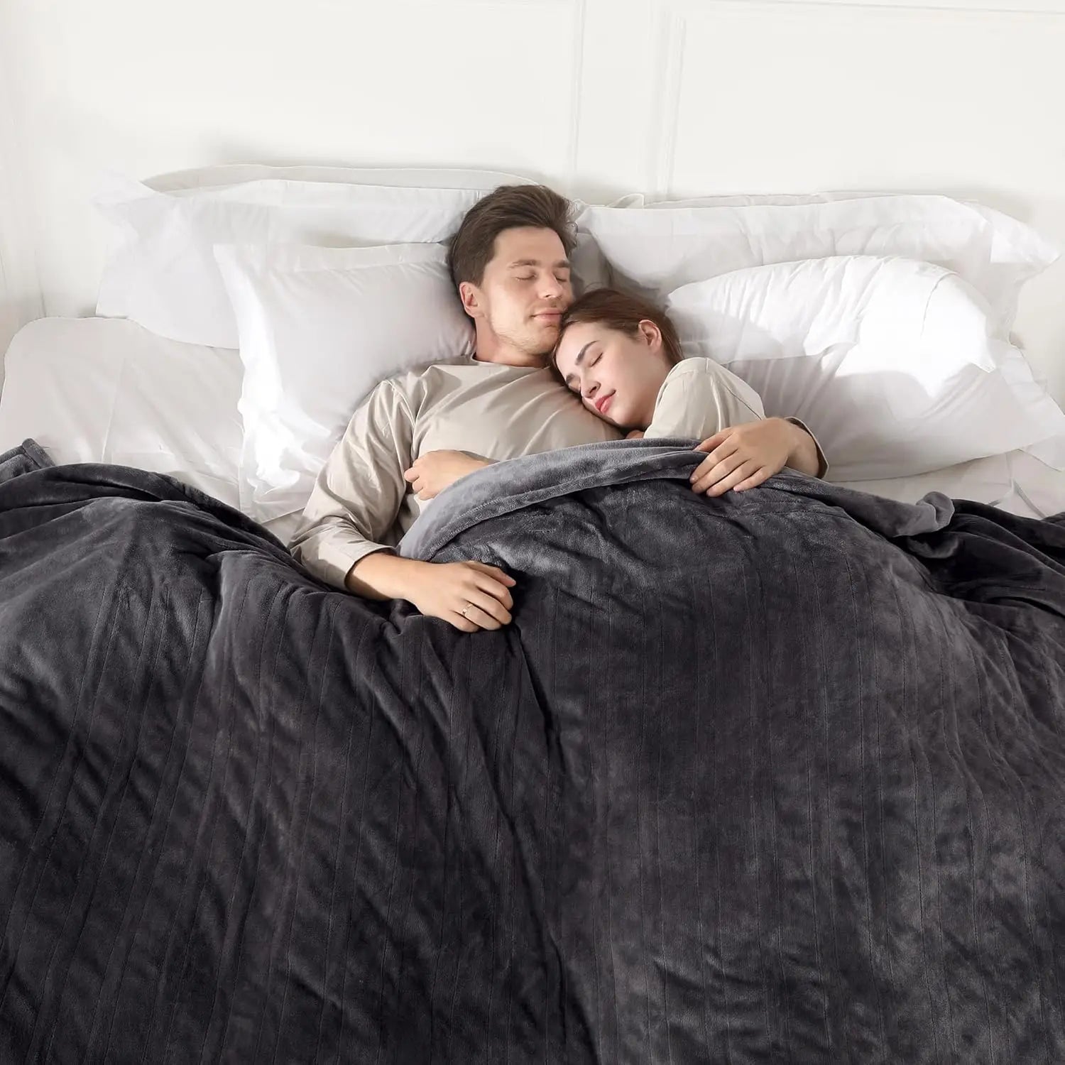 Queen Size Electric Blanket – Soft Flannel, Dual Control, 5 Heat Levels, Auto-Off Electric Heated Blanket Peaceful Pleasures Health and Wellness United States