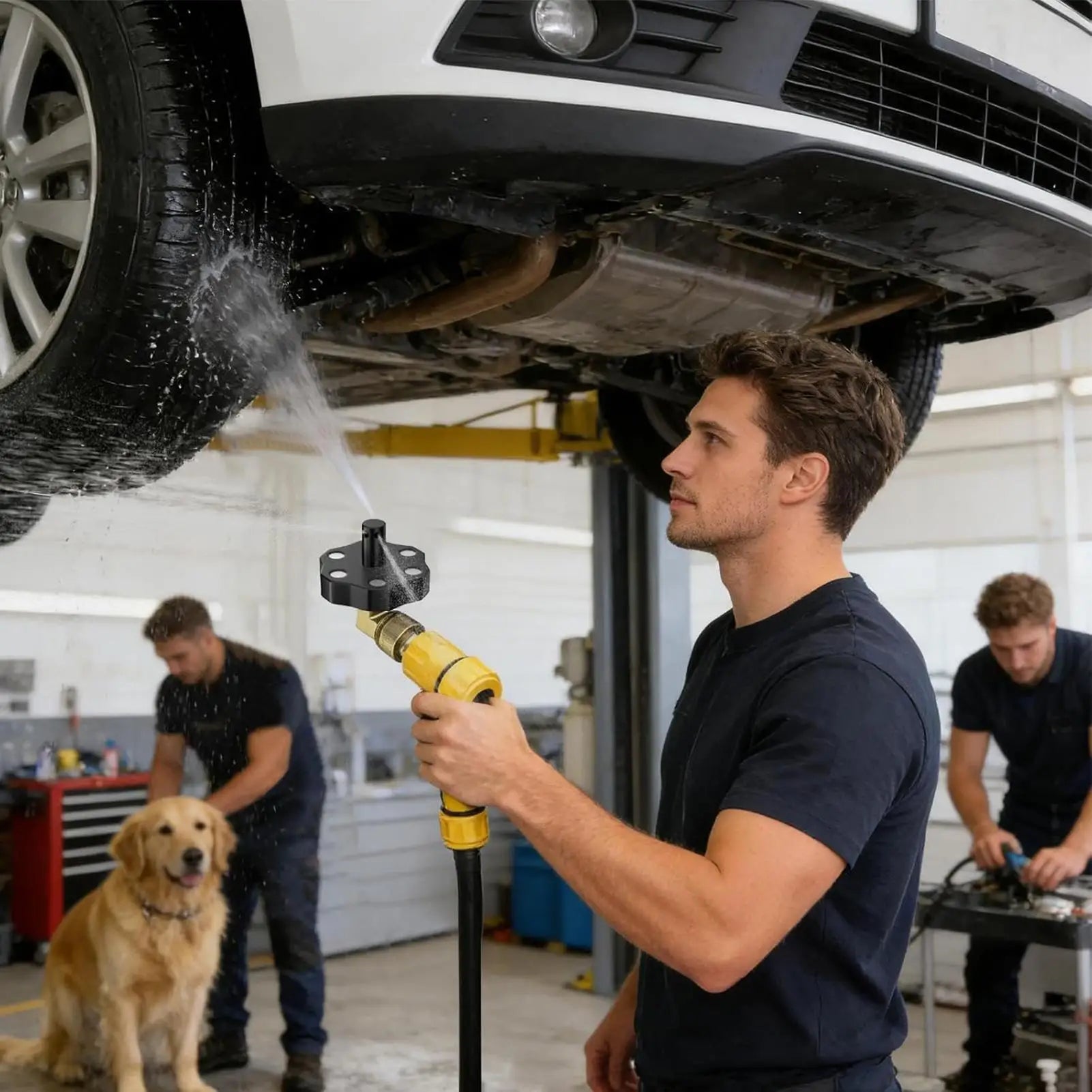 Chassis Cleaner with Magnetic Nozzle High Pressure Truck Underbody Flushing Tool Car Undercarriage Washer for SUV Pickup RV Tire Peaceful Pleasures Health and Wellness