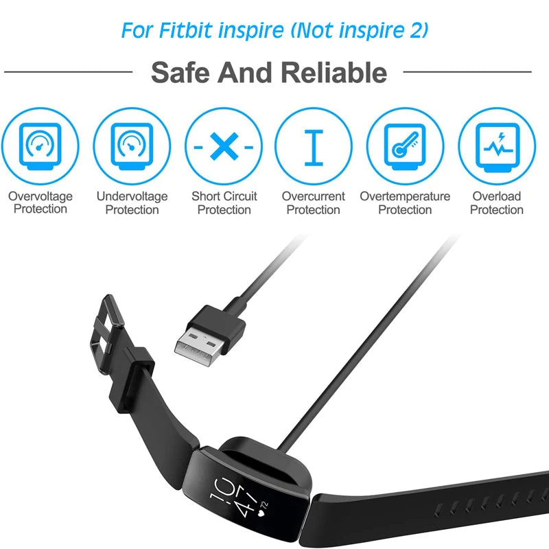 Charger for Fitbit Inspire HR, Fitbit Inspire, Fitbit Ace 2, Replacement USB Charging Cable Cord for Fitbit Inspire & Inspire HR Peaceful Pleasures Health and Wellness
