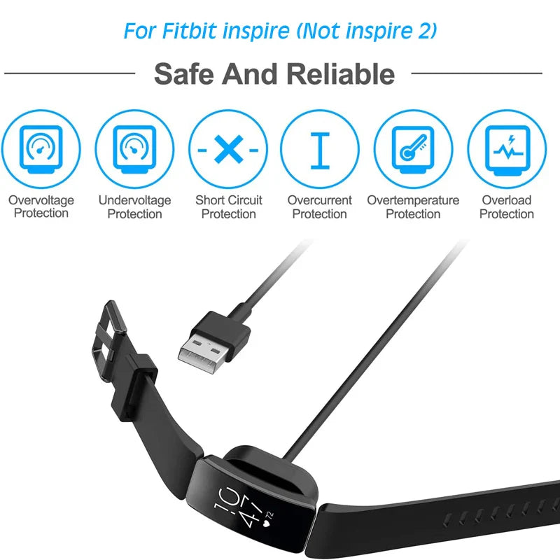 USB Charger Cable for Fitbit Inspire HR, Inspire & Ace 2