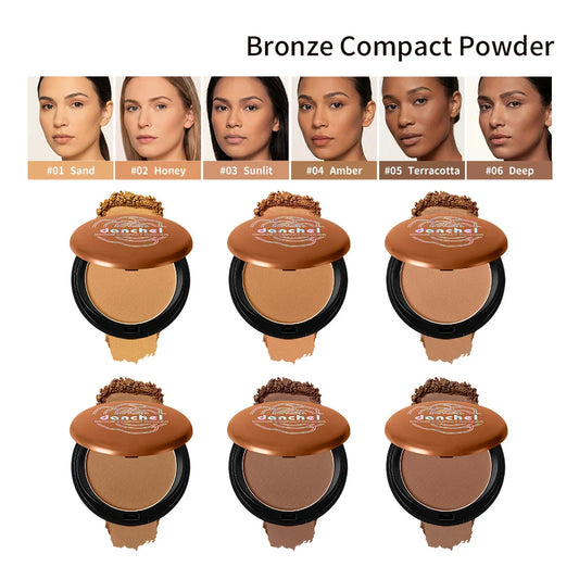 6-Color Matte Bronze Setting Powder – Buildable Coverage Matte Pressed Powder Oasis Select