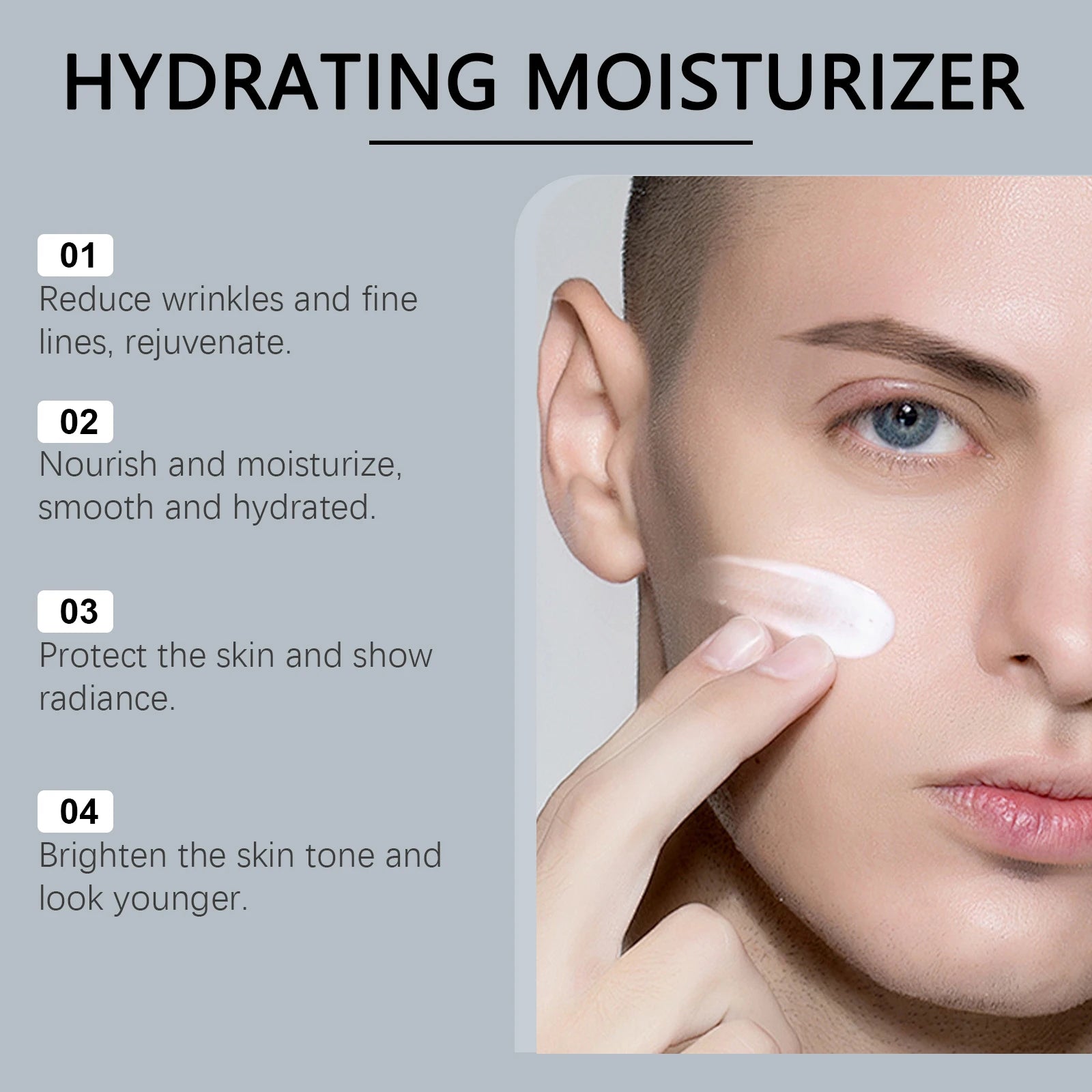 Men Firming Face Cream 50g Hyaluronic Acid Moisturizer For Deep Hydration Anti Wrinkle Care Repair Dry Skin Winter Skincare Peaceful Pleasures Health and Wellness