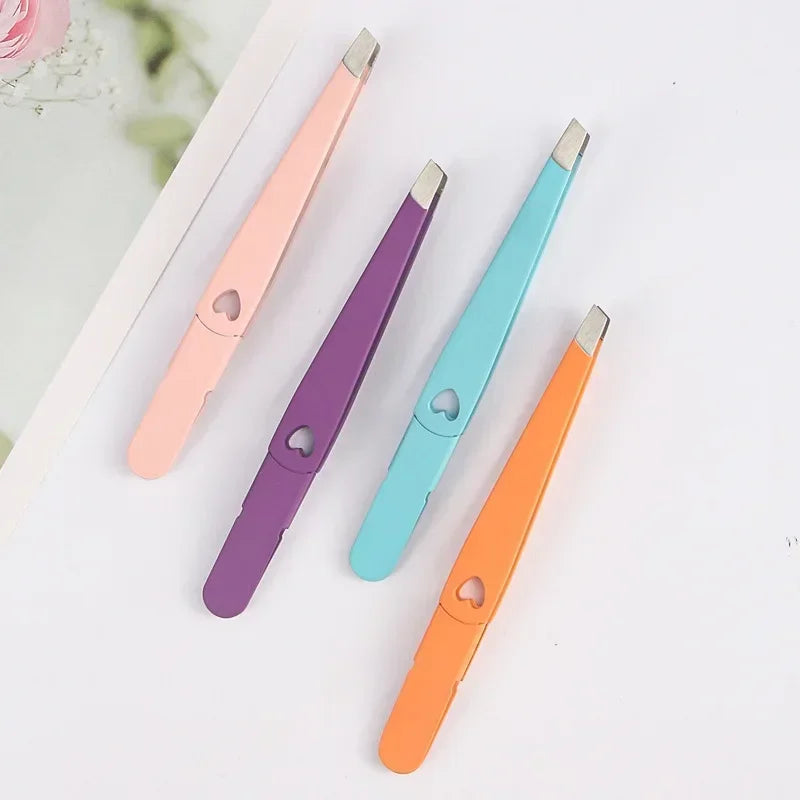 3pcs Beard plucking tweezers oblique mouth, men's beard clip, eyebrow clip plucking pliers Peaceful Pleasures Health and Wellness