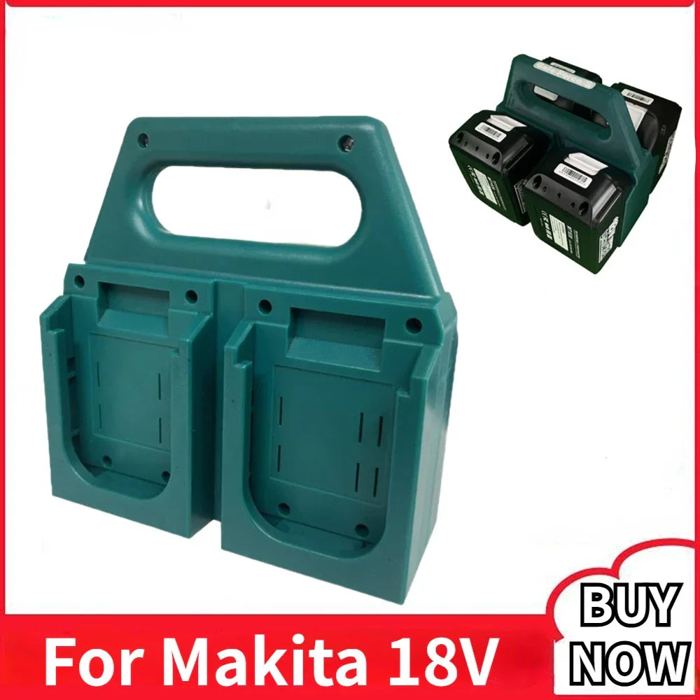 4/6 x Battery Mount Holder Portable Storage Rack Basket Bracket Holder For Makita 18V Battery (NO Batteries) Peaceful Pleasures Health and Wellness