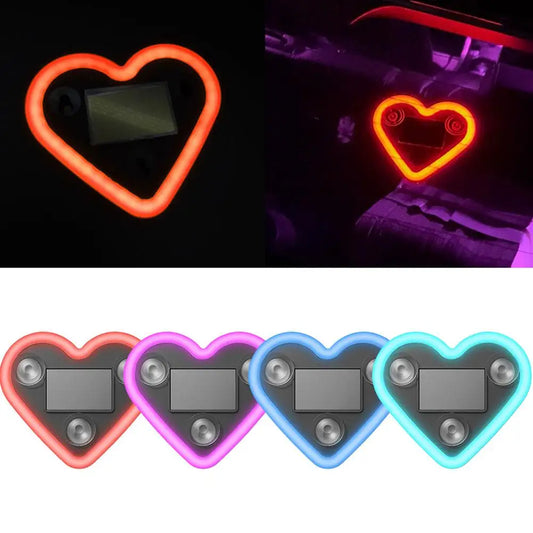 Solar Heart-Shaped Car Atmosphere Light | 5 LED Modes Car Atmosphere Light Oasis Select