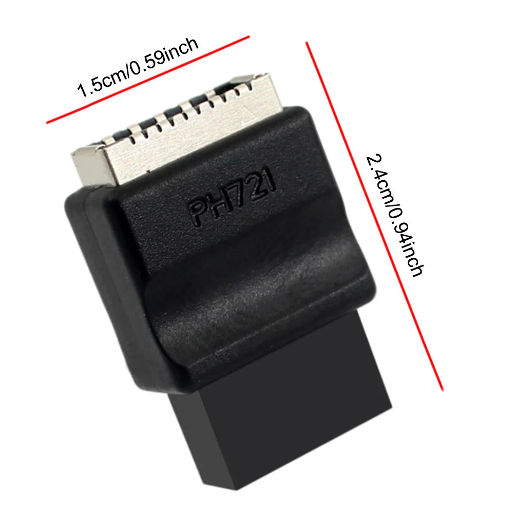 Motherboard USB 2.0 9-Pin To Type-E Front Panel Header Extension Adapter Male To Female Adapter for Desktop PC Peaceful Pleasures Health and Wellness