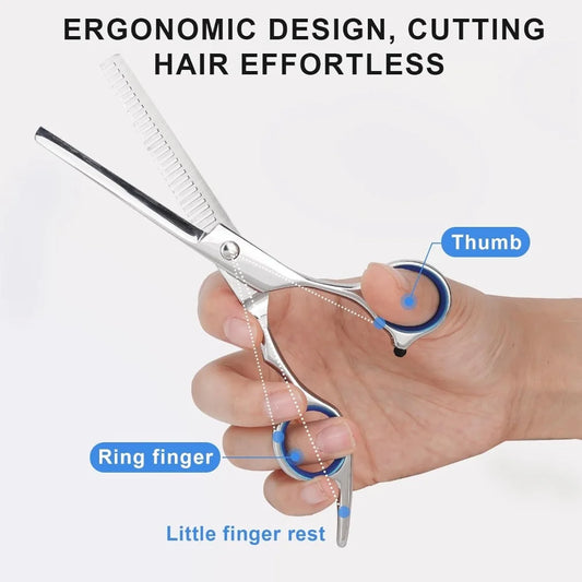 Entry Level Stainless Steel Scissors for Hair Thinning Clipper 6 inches Barber Shop Apprentice Hairdressing Haircut Trim Tools Peaceful Pleasures Health and Wellness
