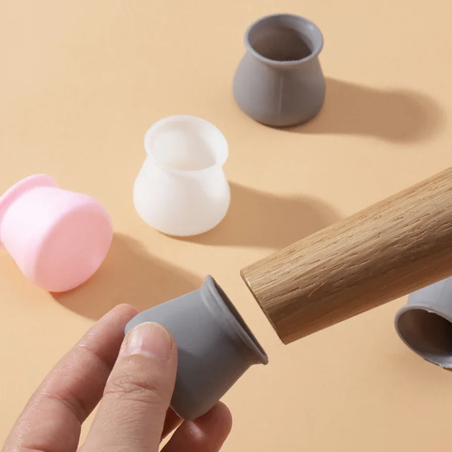 Silicone Chair Leg Caps – Non-Slip Floor Protectors