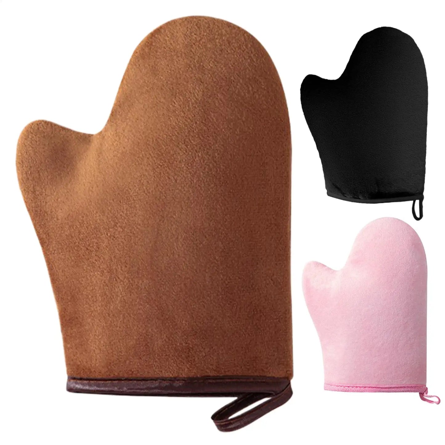 Double-Sided Self-Tanning Mitt – Flocking Applicator Glove