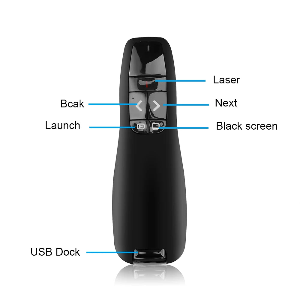 R400 2.4Ghz Wireless USB Receiver Presenter Pointer Pen Page Turning pen Remote Control For Presentation For Office Peaceful Pleasures Health and Wellness Default Title