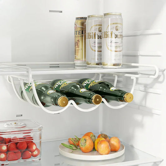 Creative Home Furnishing Accessories Beer Bottle Fridge Organizer Wine Display Shelf Holder Hook Refrigerator Storage Rack Peaceful Pleasures Health and Wellness