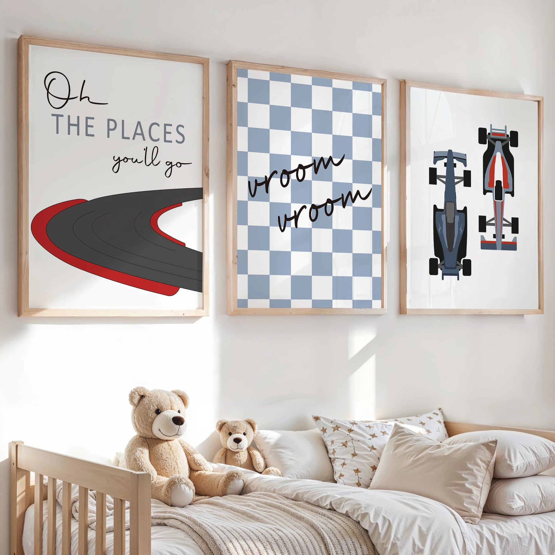 Modern,Cartoon Racing Circuit Theme Wall Art Print Canvas Painting Poster Picture For Living Room,Bedroom,Kids Room Home Decor Peaceful Pleasures Health and Wellness