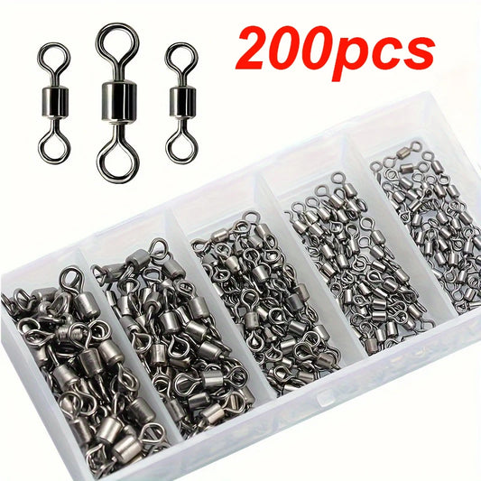 Fishing Swivels Ball Bearing Rolling Swivel Tackle Saltwater Peaceful Pleasures Health and Wellness 200PCS