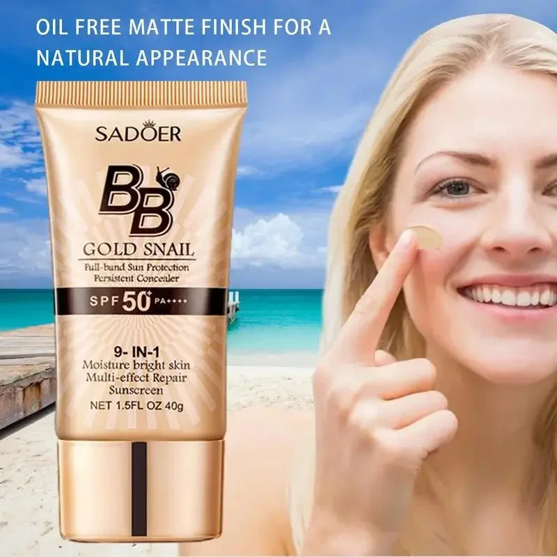 SPF 50+ Gold Snail BB Cream – Tinted Moisturizer & Concealer