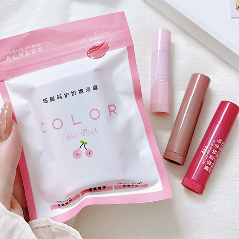 HAIPINK 3-Piece Set Tinted Moisturizing Lip Balm - Hydrating, Fade Lip Lines, Prevent Chapping Peaceful Pleasures Health and Wellness