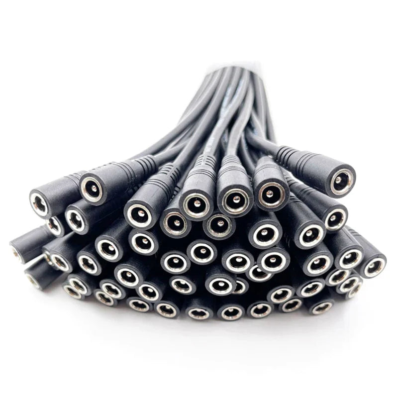 10-Pack DC 5.5x2.1mm Male & Female Power Cable Connectors