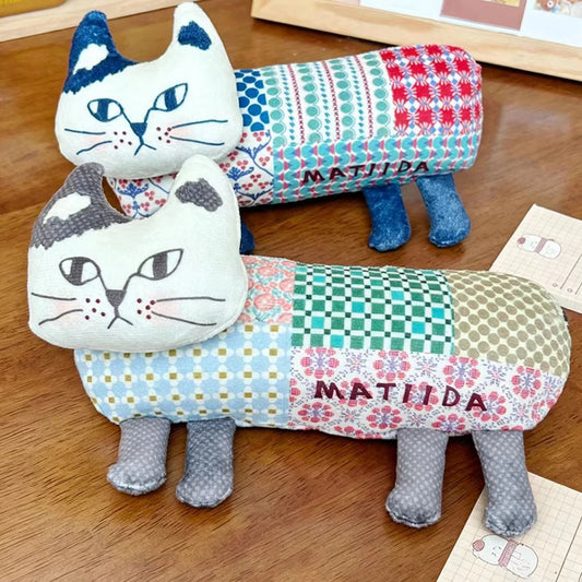 Japanese Retro Kitten Pencil Case Instagram Student Looks Funny Large Peaceful Pleasures Health and Wellness