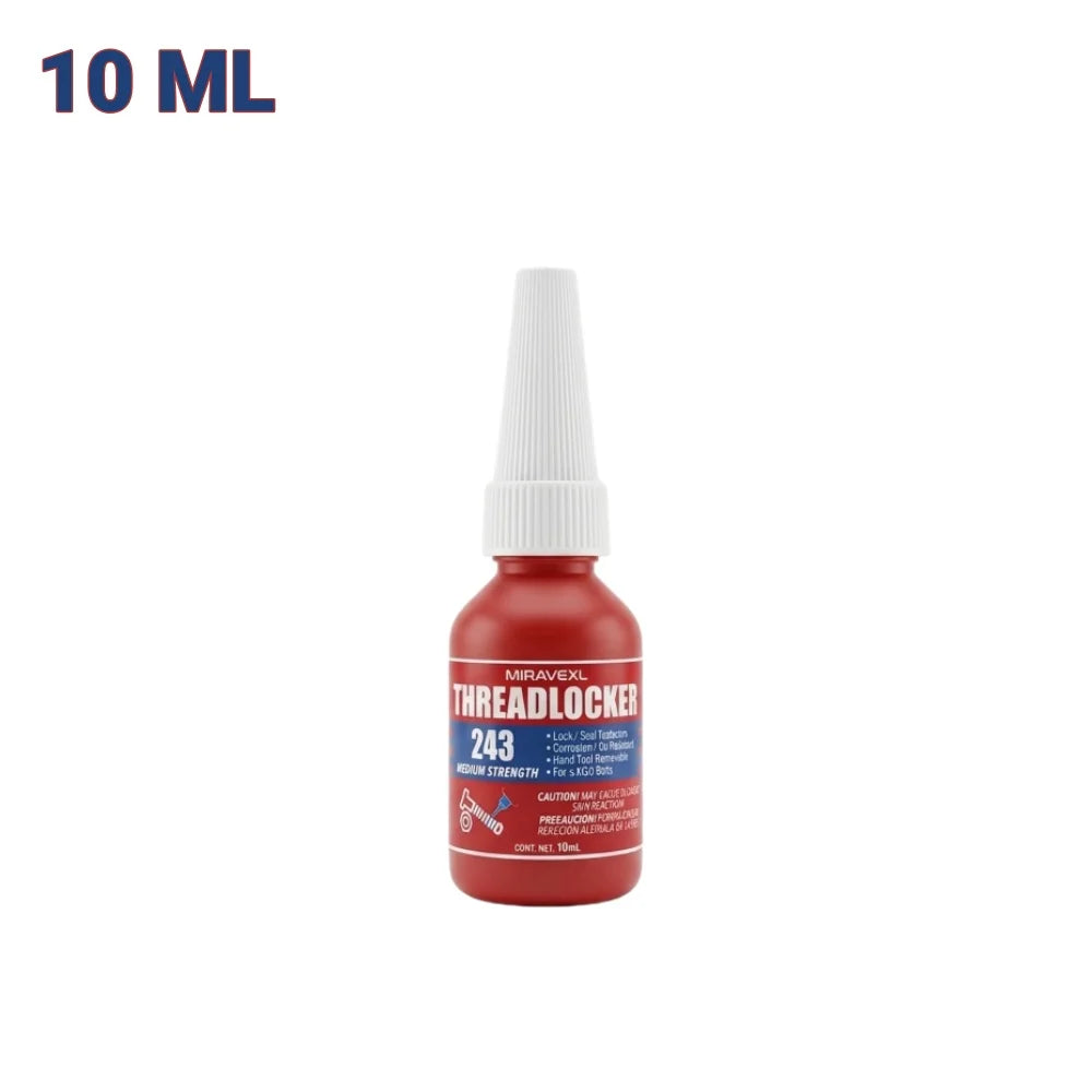 MIRAVEXL 243 Threadlocker Medium Strength Anaerobic Adhesive Antiloose Screw Glue Oil Resistant Fastener Sealant 10ml 50ml Peaceful Pleasures Health and Wellness 10ML
