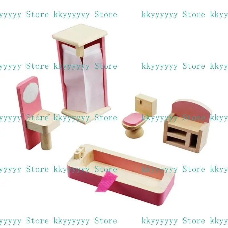 1:12 Miniature Dollhouse Furniture Set – All Rooms Playset