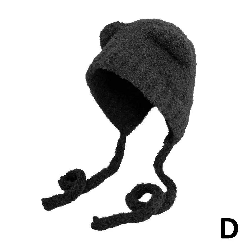 Women's Bear Ear Winter Knit Beanie – Warm Plush Hat