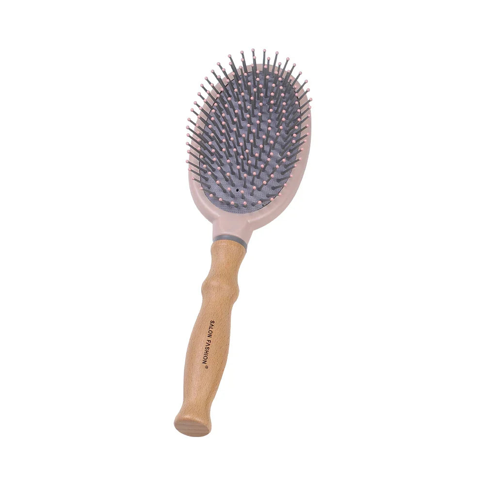 Wooden Handle Anti-Static Air Cushion Hair Brush & Comb
