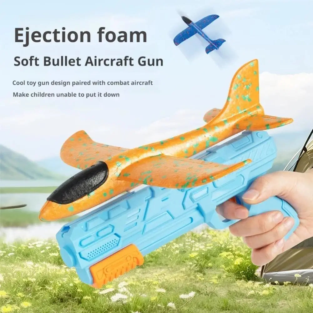 Kids Foam Glider Plane Launcher Toy | Outdoor Flying Fun Foam Glider Launcher Peaceful Pleasures Health and Wellness