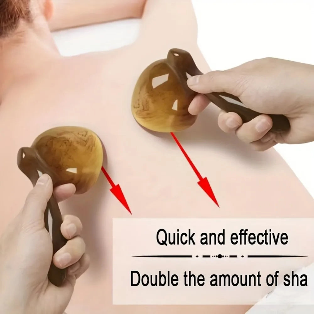 Gua Sha Tool Scraping Cup Slimming Massage Board Gua Sha Scraper Body Massage Tool Back Relaxation SPA Massage Tool for Neck Leg Peaceful Pleasures Health and Wellness