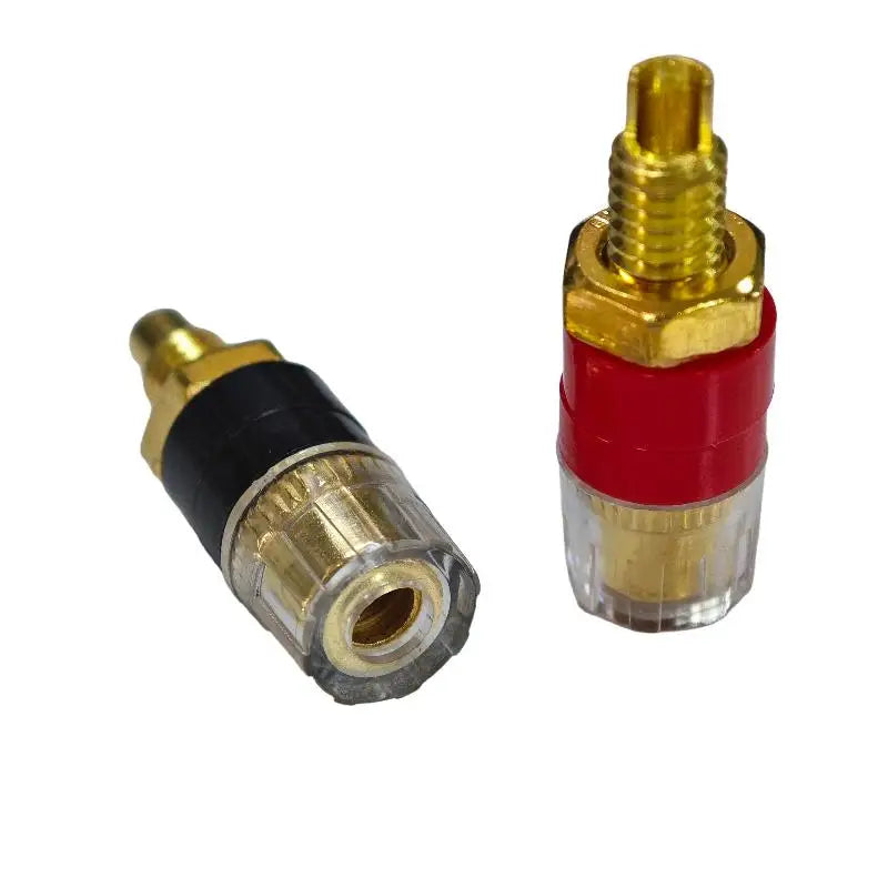 4/10Pcs Brass Terminal Connector With Transparent Shell Banana Plug Socket 4mm Gold Plated HIFI Ser Amplifier Binding Posts Peaceful Pleasures Health and Wellness