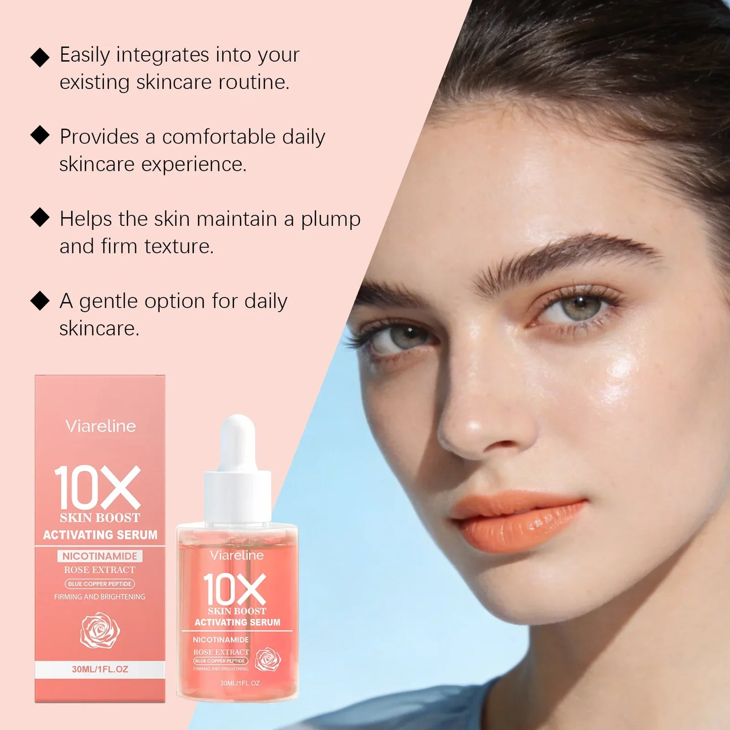 Viareline Rose Face Serum – Brighten, Hydrate & Even Skin Tone
