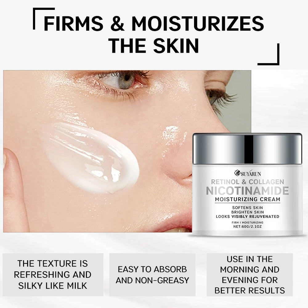 SUYARUN Retinol Collagen Anti-Aging Face Cream - Wrinkle Reduction & Firming Moisturizer with Hyaluronic Acid. Peaceful Pleasures Health and Wellness
