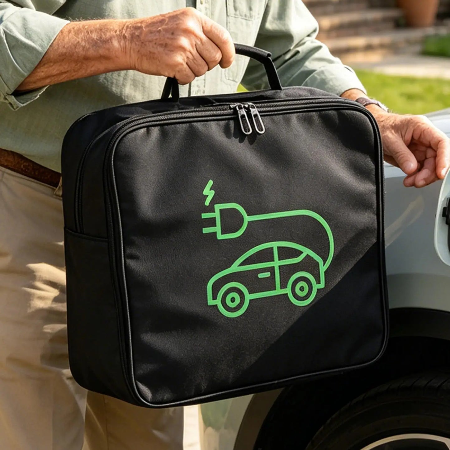 EV Charging Cable Storage Bag – Waterproof Oxford Organizer