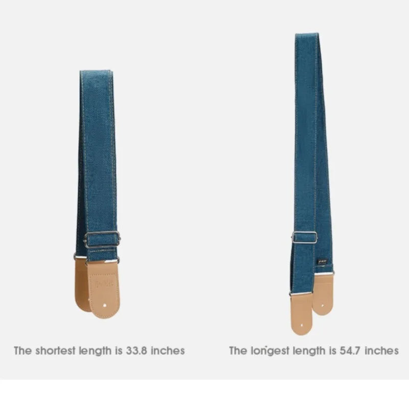 P Guitar Strap Leather Acoustic Widening Straps Classical Wooden